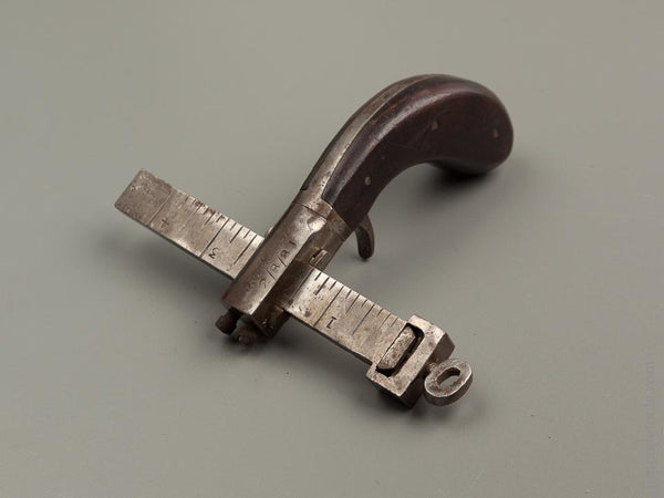 Rare LATTA's February 8, 1881 H.F. OSBORNE Patent Rosewood Handled Draw Gauge - 76383