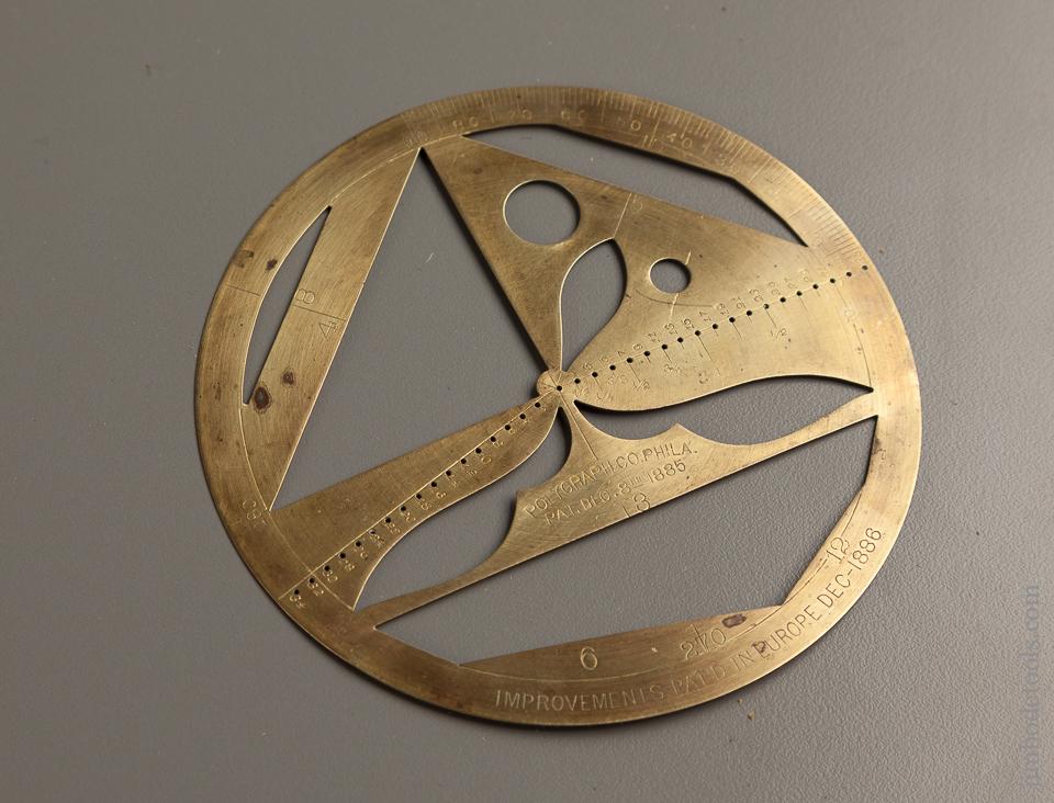 Patented POLYGRAPH CO PHILA 4 3/4 inch Diameter Layout Tool - 76411