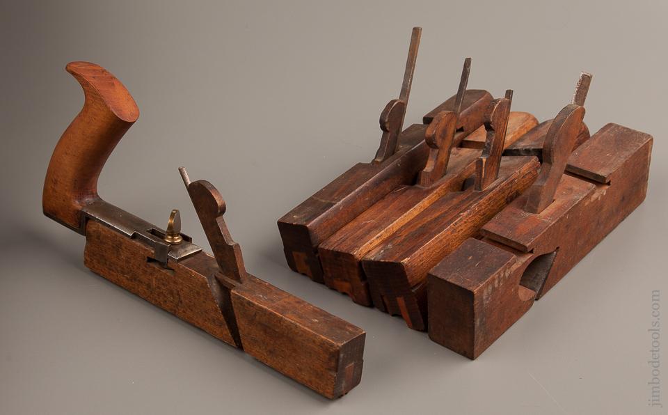 Rare! WORRALL Patent August 29, 1854 MULTIFORM MOULDING PLANE CO Plane with Five Bottoms and Handle - 76425