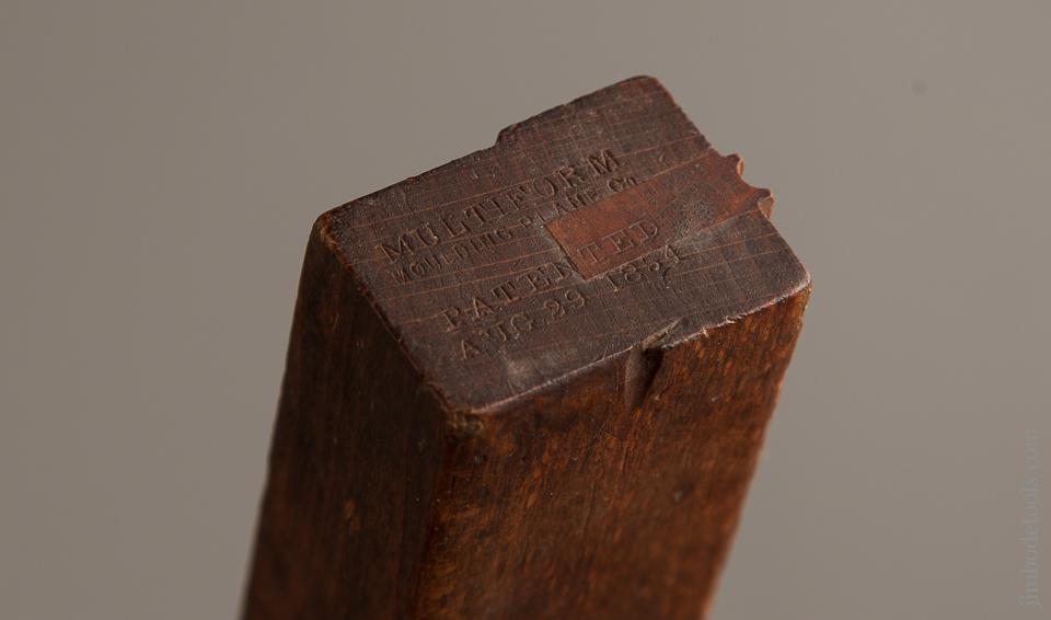 Rare! WORRALL Patent August 29, 1854 MULTIFORM MOULDING PLANE CO Plane with Five Bottoms and Handle - 76425