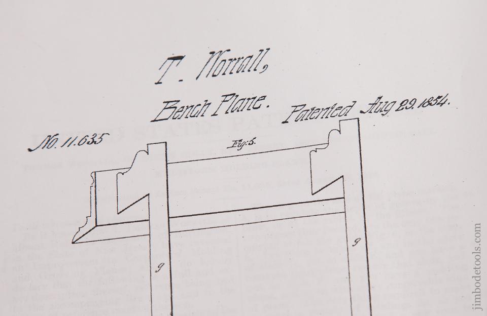 Rare! WORRALL Patent August 29, 1854 MULTIFORM MOULDING PLANE CO Plane with Five Bottoms and Handle - 76425