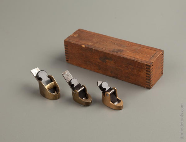 Great Set of Three Violinmaker's Planes in Custom Box - 
