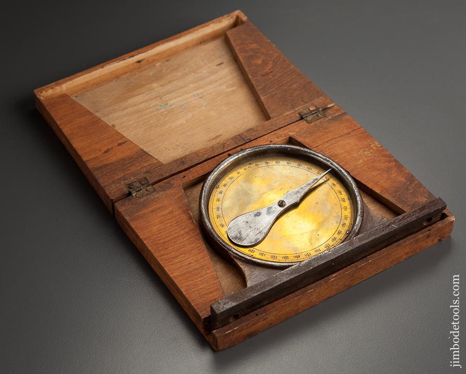 Six inch Dial Inclinometer in Wooden Case - 76446