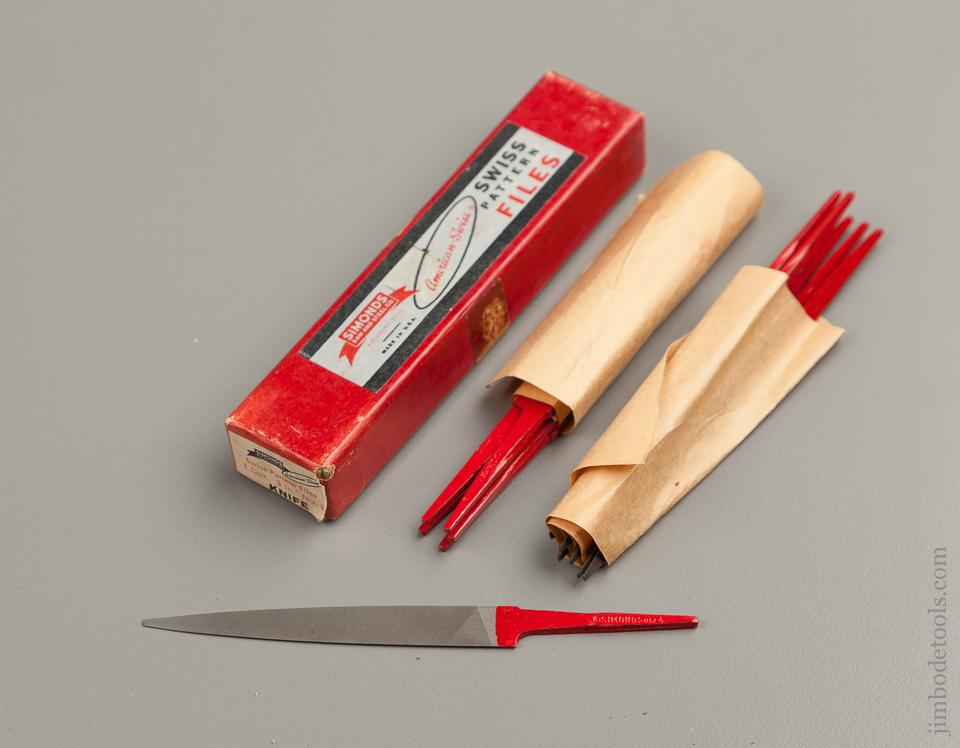 Twelve SIMONDS Swiss Pattern 3 inch No. 4 Files MINT in Original Box NEW OLD STOCK - 76468
