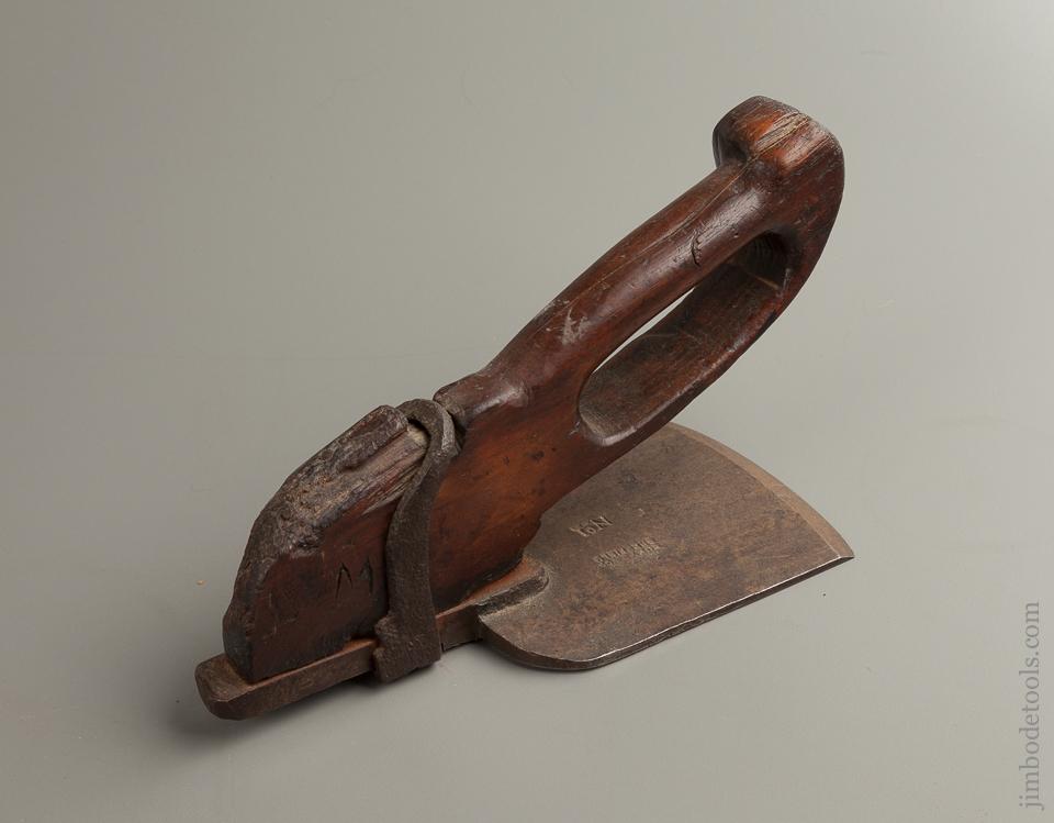BURYS & CO SHEFFIELD Connecticut Style Adze with Fancy Carving - 76485R