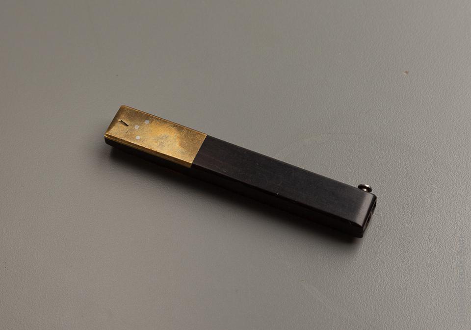 Four inch Ebony and Brass Quill Cutter by Joseph RODGERS, CUTLERS TO HER MAJESTY, SHEFFIELD ENGLAND circa 1837-1901 - 76503R
