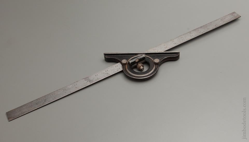 STARRETT Protractor Head on 24 inch STARRETT No. 4GRAD Scale - 76549