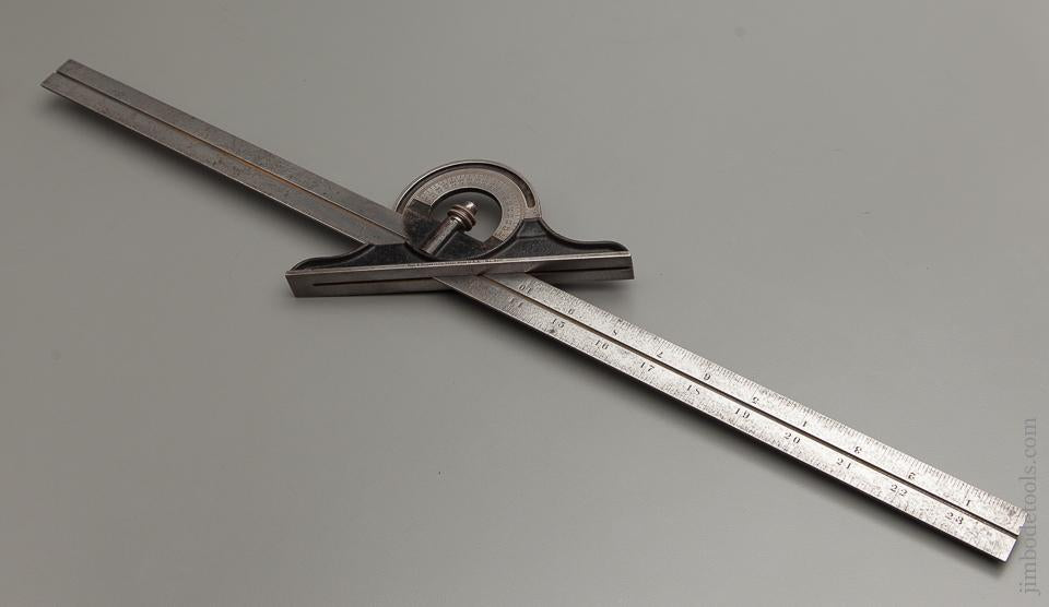 STARRETT Protractor Head on 24 inch STARRETT No. 4GRAD Scale - 76549