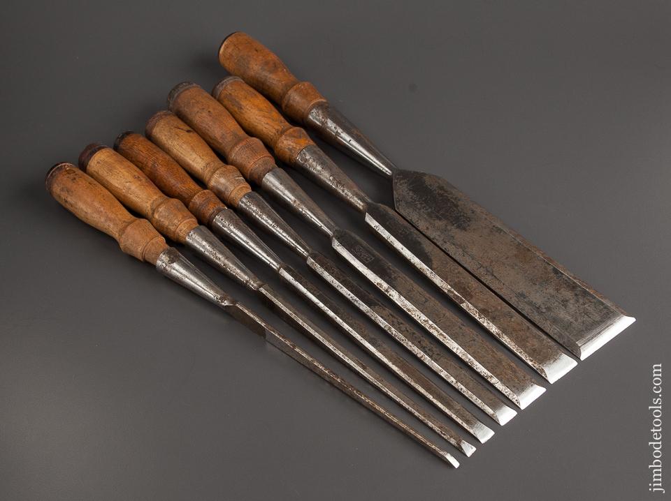 Extra Fine Set of Seven PS&W Socket Firmer Chisels - 76550