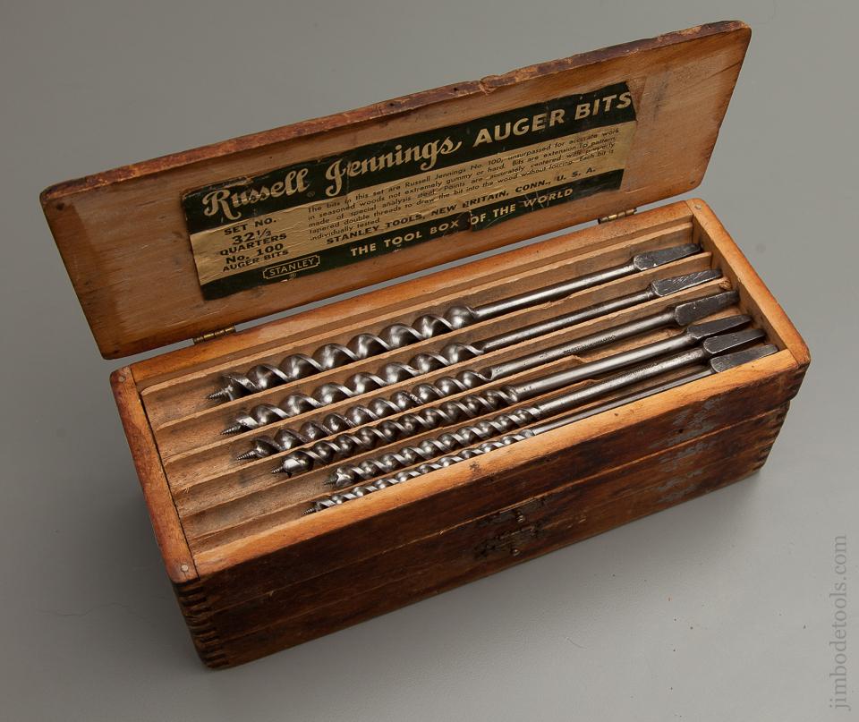 Complete Set of 13 RUSSELL JENNINGS Auger Bits in Original 3 Tiered Box - 76656
