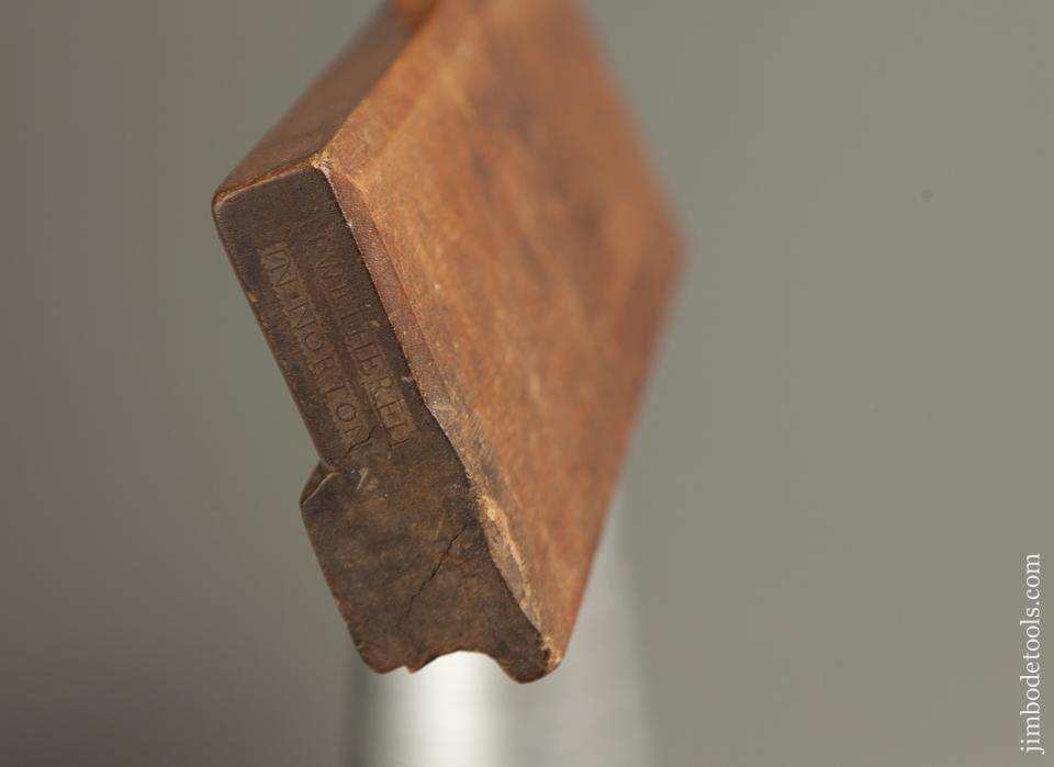 Crisp 18th Century 1/2 inch H. WETHEREL IN NORTON Side Bead Molding Plane circa 1750-76 FINE - 76668U