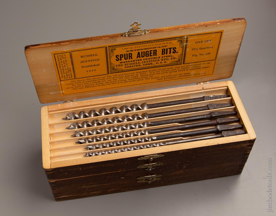 Complete Set of 13 RUSSELL JENNINGS Auger Bits in Original 3 Tiered Box -76670