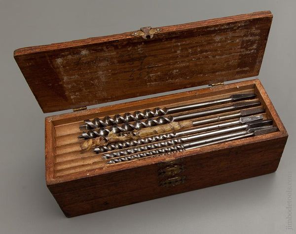 Complete Set of 13 RUSSELL JENNINGS Auger Bits in Original 3 Tiered Box - 76671