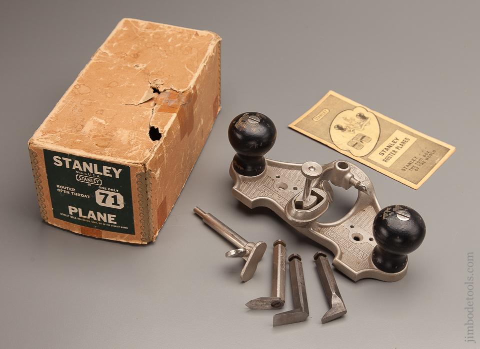 STANLEY No. 71 Router Plane 100% COMPLETE in Original Box - 76690