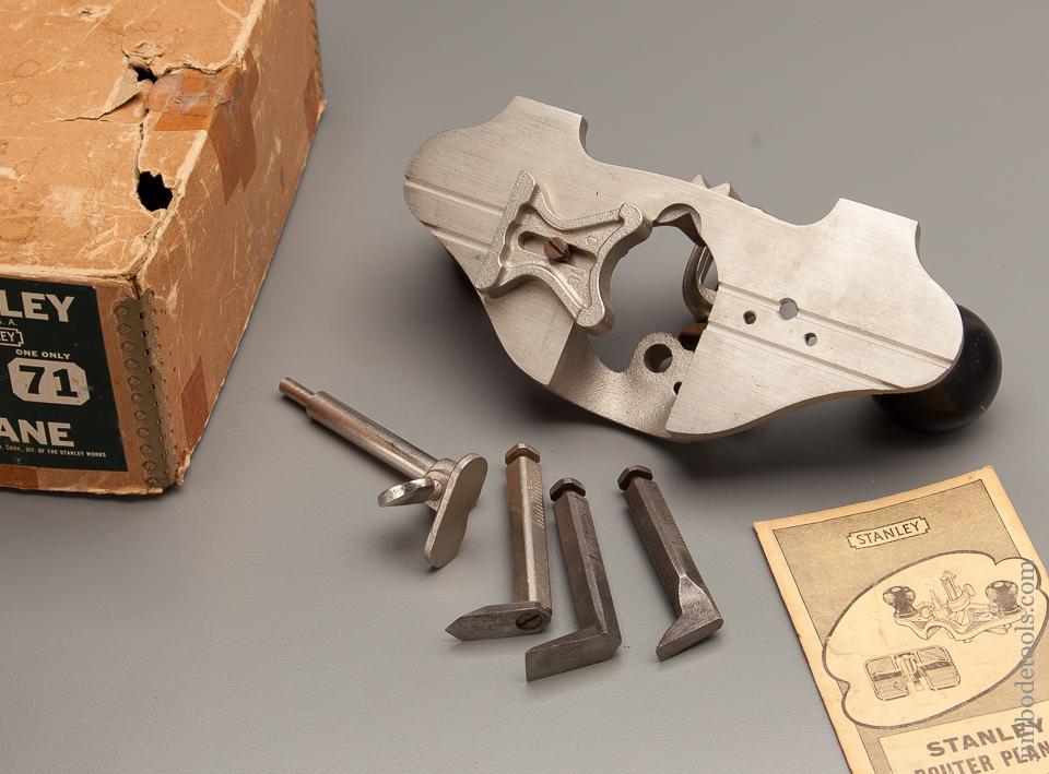 STANLEY No. 71 Router Plane 100% COMPLETE in Original Box - 76690