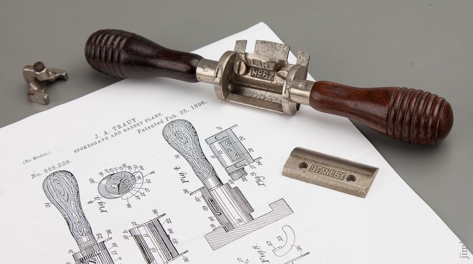 TRAUT's Patent February 25, 1896 STANLEY No. 67 Universal Spoke Shave - 76695