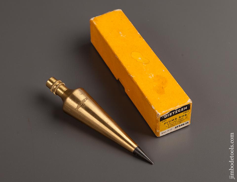 DIETZGEN 12 OUNCE Plumb Bob in Original Box - 76752