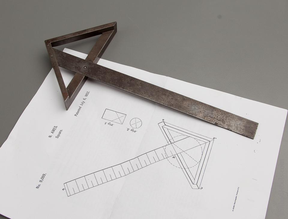 AMES Patent July 6, 1852 HOLLIDAY 8 inch Try Square - 76754