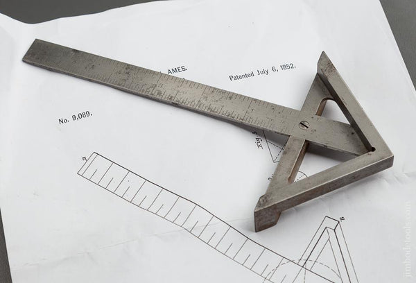 Six inch AMES Patent July 6, 1852 DARLING BROWN & SHARPE Try Square - 76756
