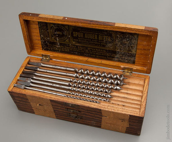 Complete Set of 13 RUSSELL JENNINGS Auger Bits in Original 3 Tiered Box - 76764