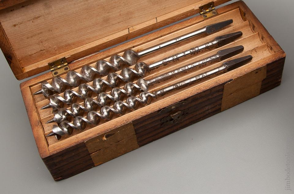 Complete Set of 13 RUSSELL JENNINGS Auger Bits in Original 3 Tiered Box - 76764