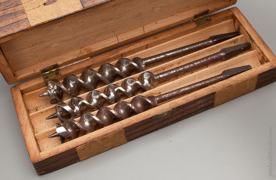 Complete Set of 13 RUSSELL JENNINGS Auger Bits in Original 3 Tiered Box - 76764