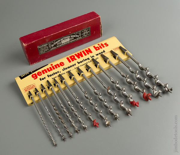 Beautiful Set of 13 IRWIN Bits in Original Box with MINT Display Rack - 76807