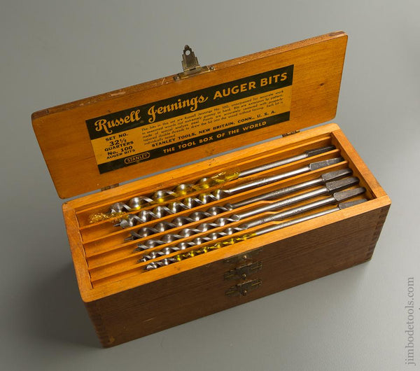 Complete Set of 13 RUSSELL JENNINGS Auger Bits in Original 3 Tiered Box EXTRA FINE - 76823