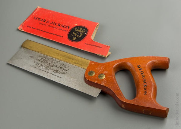 20 point 8 inch Rip SPEAR & JACKSON Brass Back Dovetail Saw MINT in Original Box - 76854R