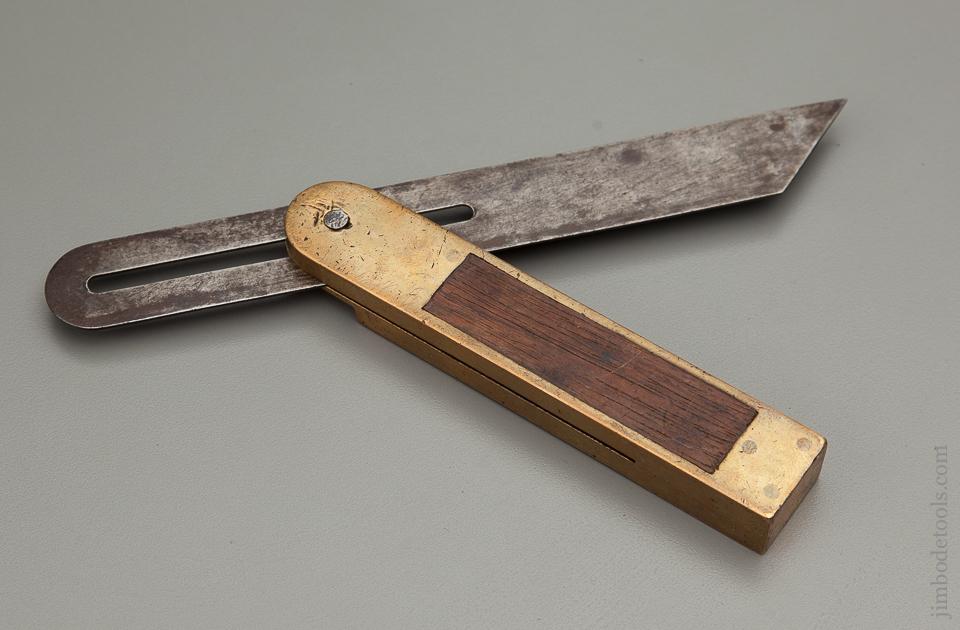 8 inch HOWARDS PATENT November 5, 1867  Rosewood and Brass Bevel - 76872R