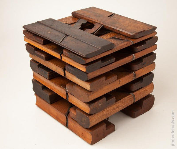 Complete Harlequin Set of 18 Hollows & Rounds Moulding Planes EVENS - 76845R