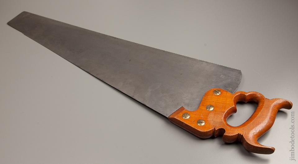 12 point 26 inch Crosscut DISSTON No. 12 London Spring Hand Saw with 1888-96 Medallion LIKE NEW - 76890