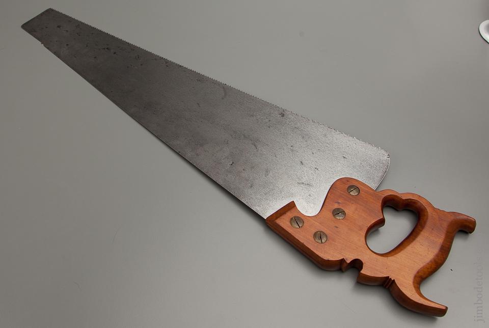 7 point 26 inch Rip DISSTON No. 12 London Spring Hand Saw circa 1920 LIKE NEW - 76891
