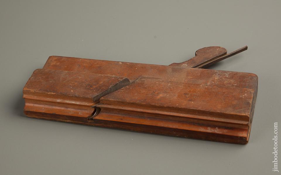 Rare! C. WARREN NASHUA Double Boxed Left-handed Side Bead Molding Plane circa 1857-75 GOOD+ - 76902