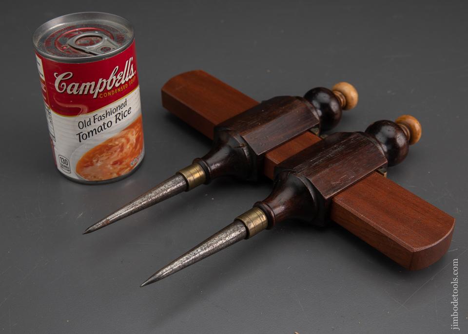Stunning Rosewood & Boxwood Trammel Points - EXCALIBUR 76