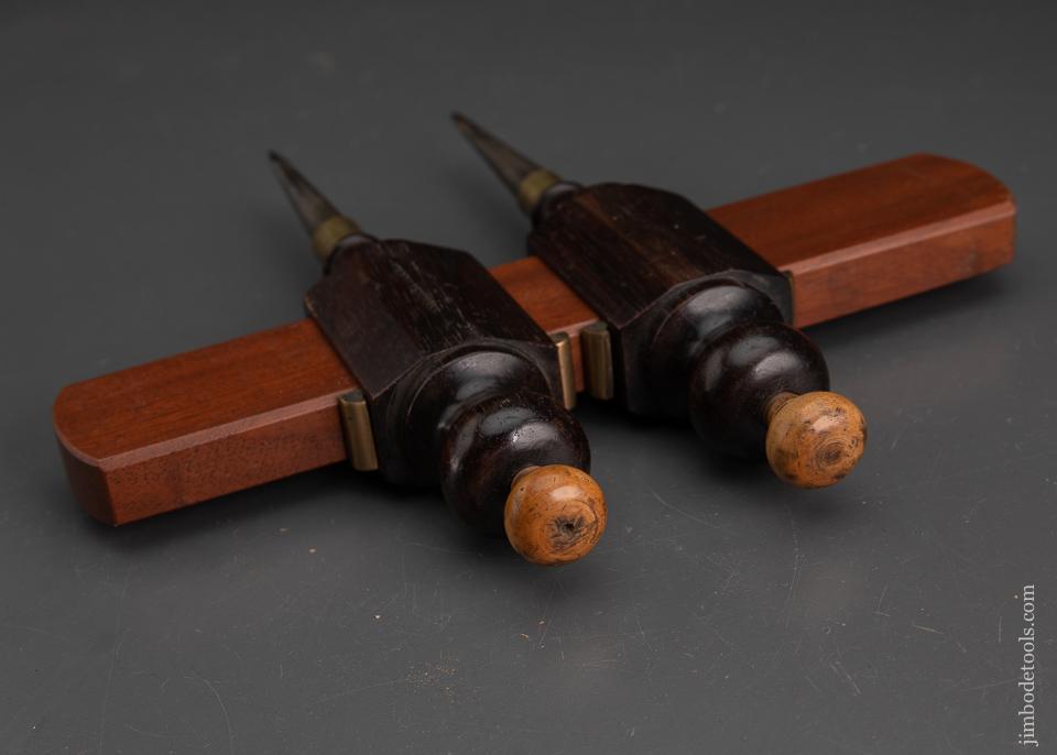 Stunning Rosewood & Boxwood Trammel Points - EXCALIBUR 76