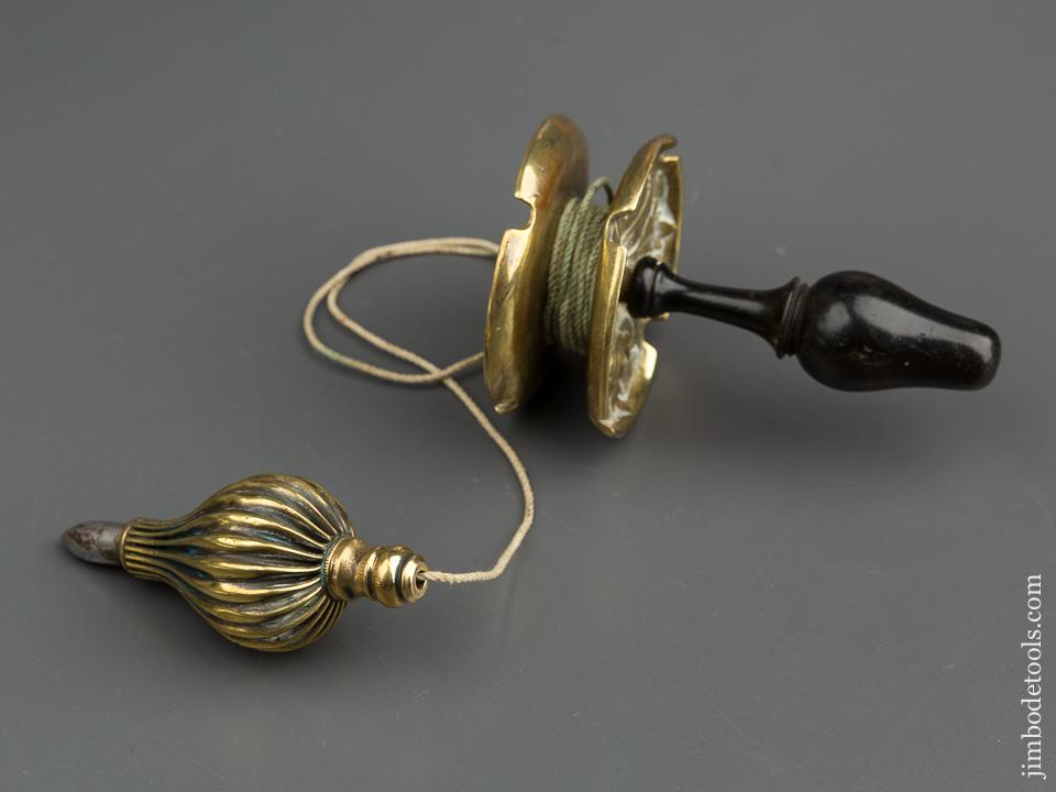Early Four inch Fluted Brass Plumb Bob - 77042U