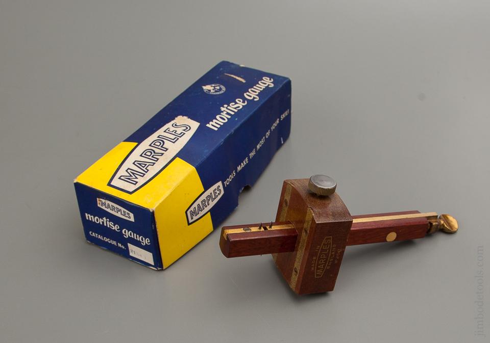7 3/4 inch MARPLES No. 2154T Rosewood Mortise Gauge in Original Box - 77061