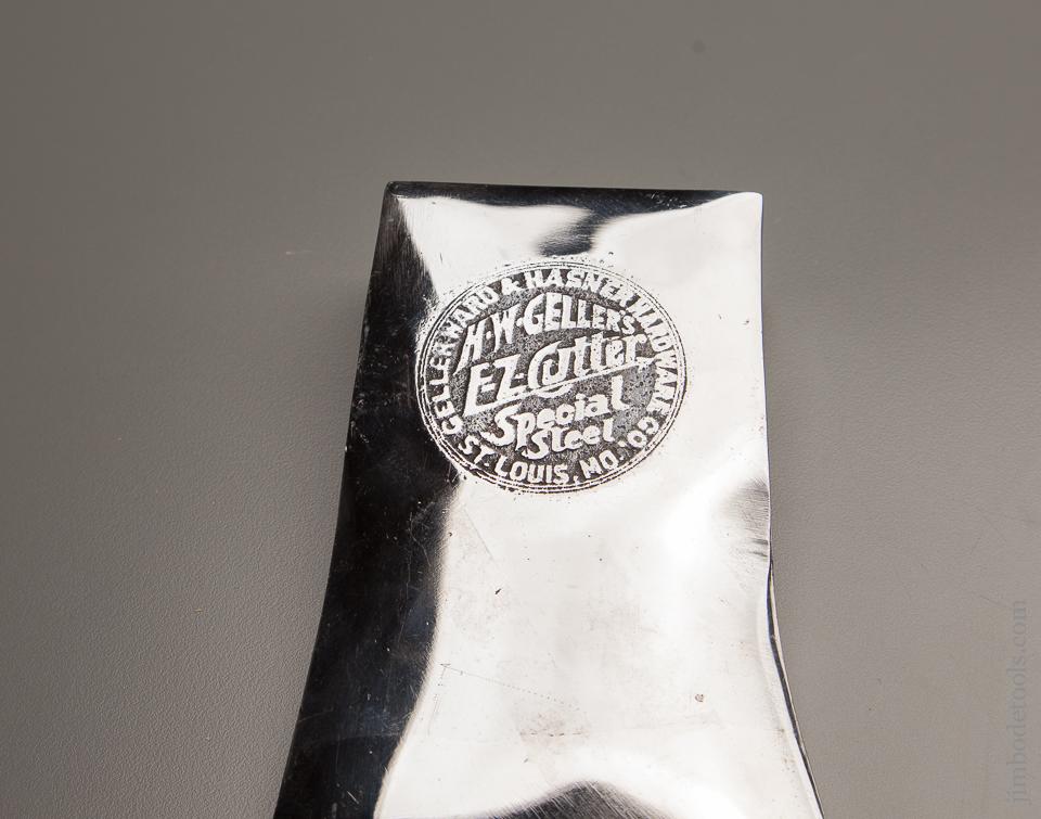 RARE 4 pound H.W. GELLER'S E-Z CUTTER SPECIAL STEEL Embossed Axe - 77085R