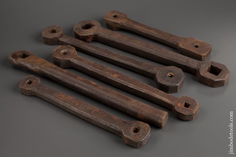 Six 18th Century Blacksmith's Bolt Headers - 77087R