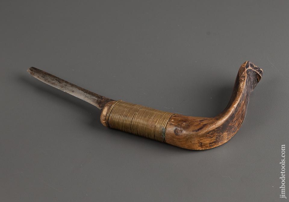 Fantastic Wire-Wrapped 7 3/4 inch Crooked Knife - 77091R