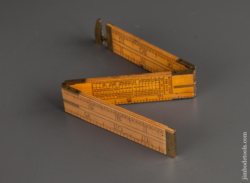 Boxwood and Brass J. RABONE & SONS BIRMINGHAM Iron Monger's Caliper Rule - 53275