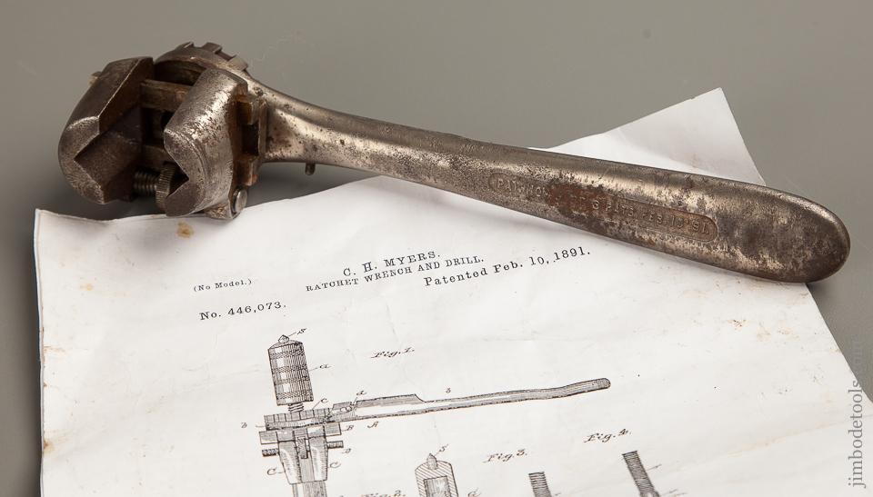 MYERS PATENT February 10, 1891 Ratchet Wrench by KEYSTONE MFG. CO. - 77102R
