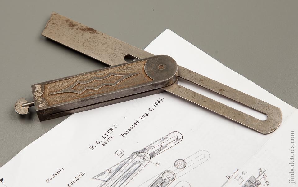 Nine inch AVERY Patent August 6, 1889 Sliding T Bevel  - 77106R