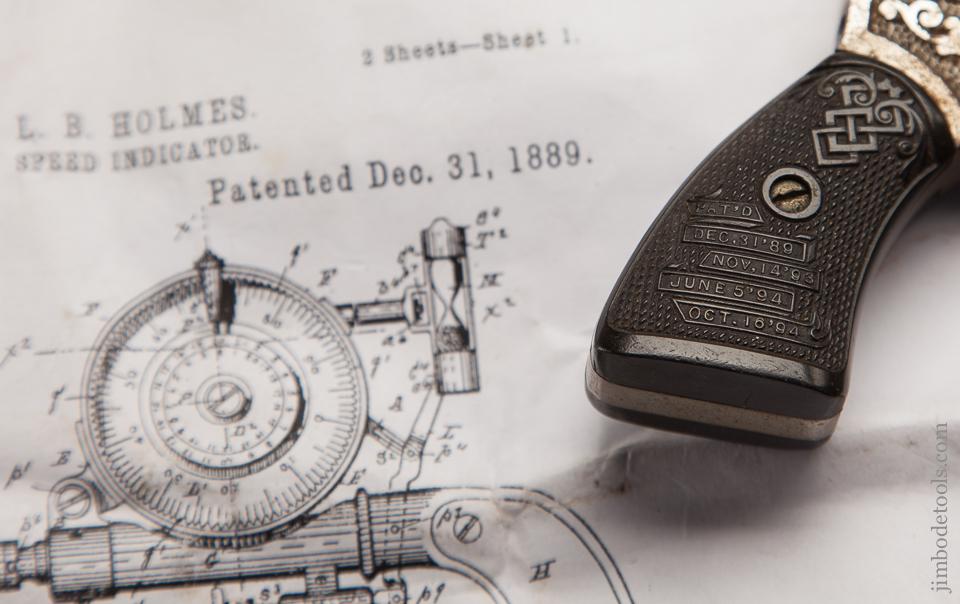 L.B. HOLMES Patent December 31, 1889 PARAGON Ball Bearing Speed Indicator - 77111R