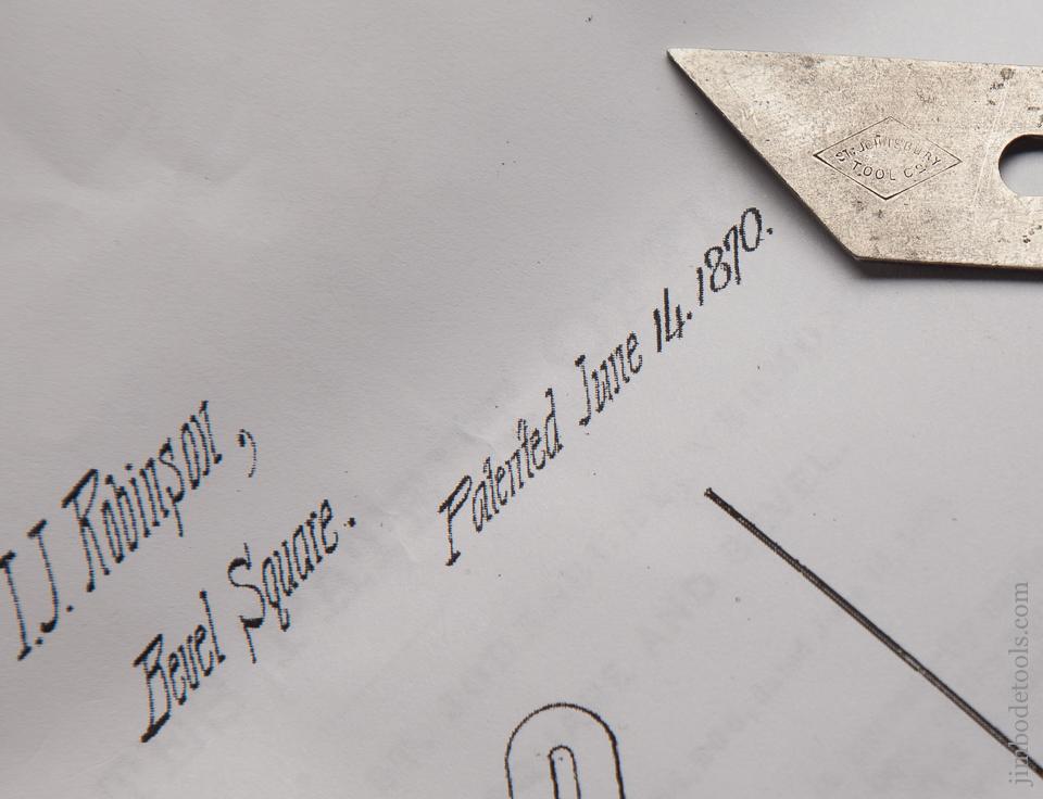 Rare! ST. JOHNSBURY June 14, 1870 Patent Six inch Bevel - 77113R