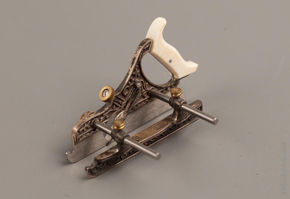 Three inch PAUL HAMLER Miniature Sterling Silver Miller's Patent No. 43 Plow Plane - 77128R