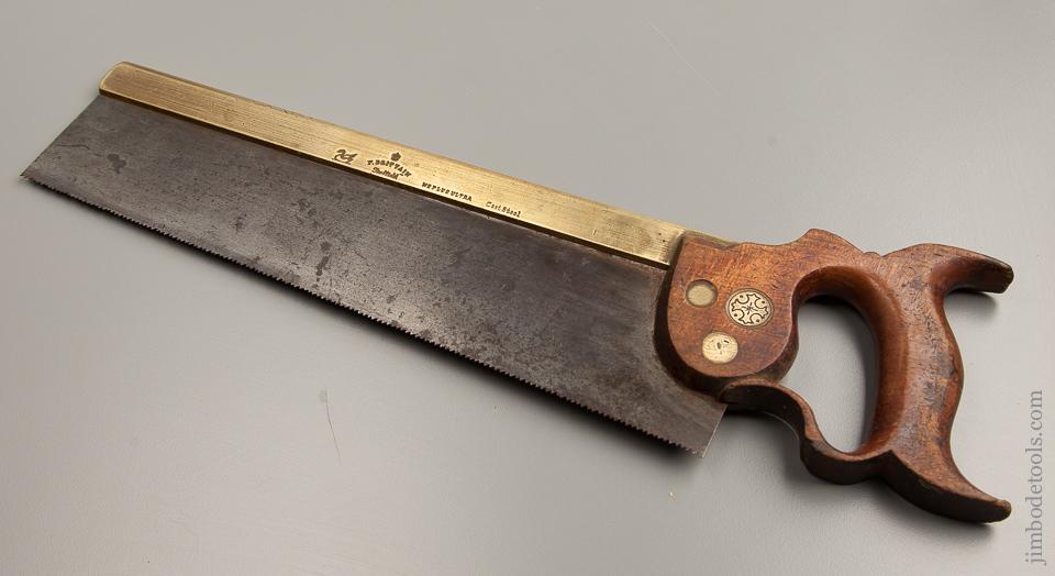 F. BRITTAIN SUFFIELD 11 point 14 inch Rip Brass Back Saw circa 1864-87 - 77134