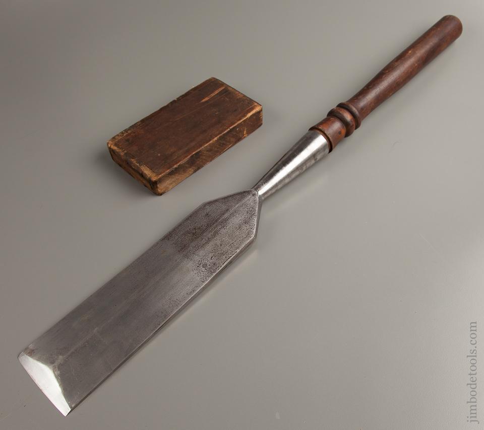 SUPERB 3 1/2 x 29 inch JAMES SWAN Slick with Wooden Sheath - 77189