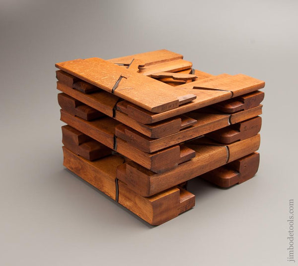 Great! Crisp Set of 13 MOCKRIDGE & FRANCIS Hollows & Rounds Molding Planes circa 1835-68 Newark, NJ - 77219